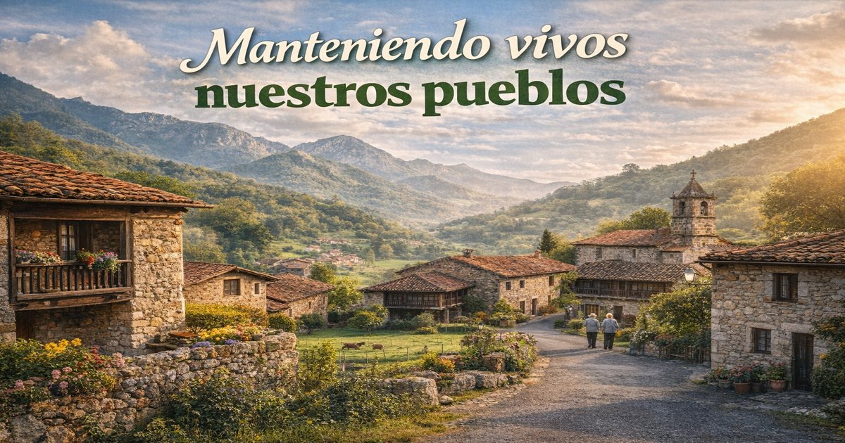 Pueblo rural de Asturias donde las viviendas vacacionales ayudan a mantener actividad económica y vida local.