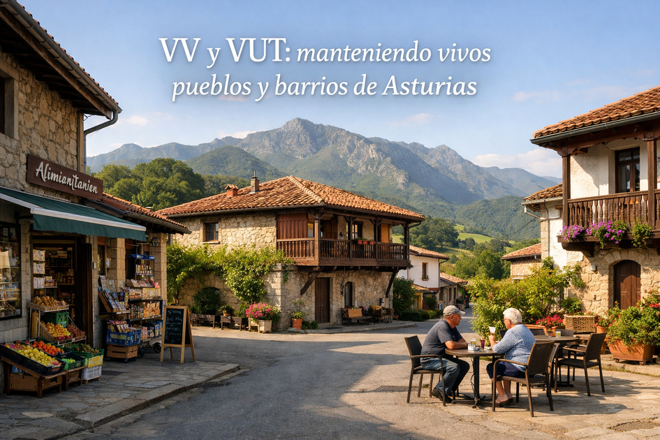 Viviendas vacacionales y de uso turístico en pueblos y barrios de Asturias
